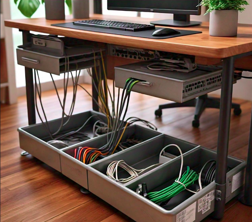 [FURN_5555] Under-Desk Cable Trays